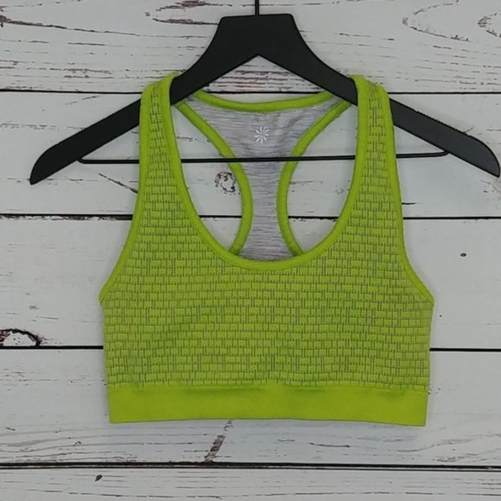 Athleta Green Gray Reversible Sports Bra‎